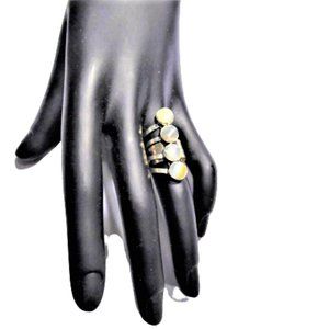 Peruvian Opal Stone Adjustable Ring